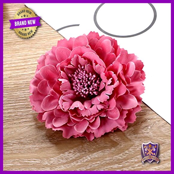 16-Piece Rose Flower Hair Clip Brooch Set for Bridal Headpieces